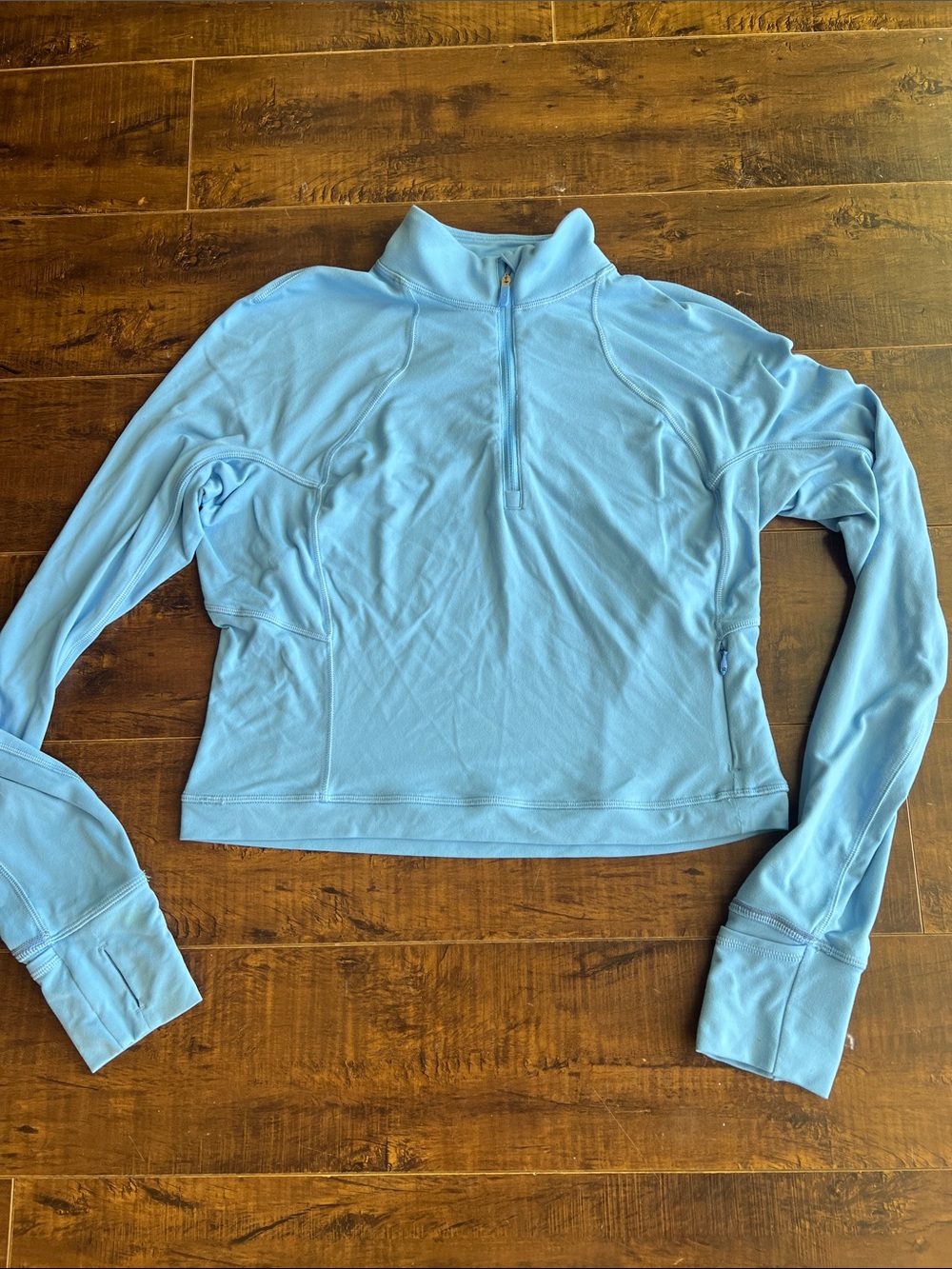 Lululemon Light Blue Women's Quarter-Zip Performance Top
